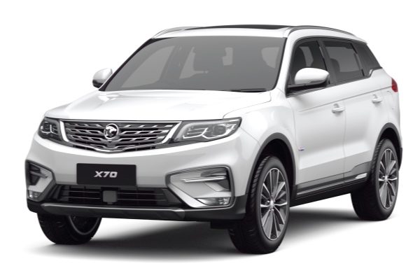 A white SUV available for hire