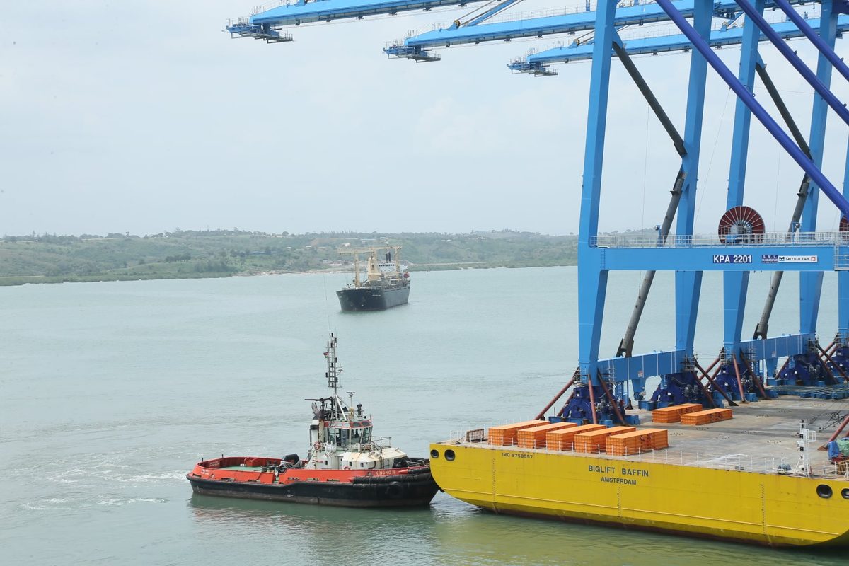 A tugboat working in the harbour channel