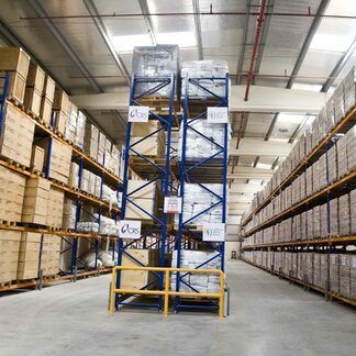 Long-term stockpiles inside a bonded warehouse